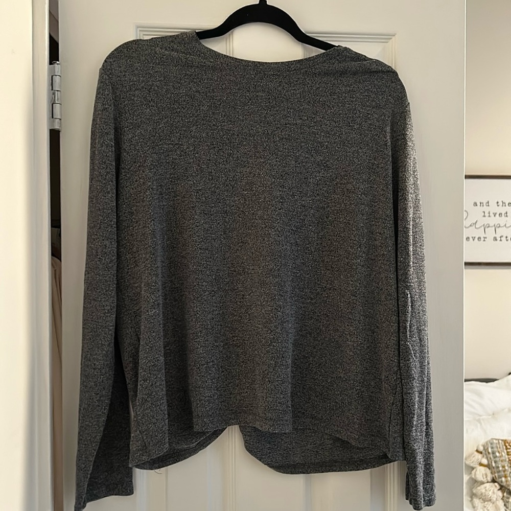 Long sleeved open back athletic top